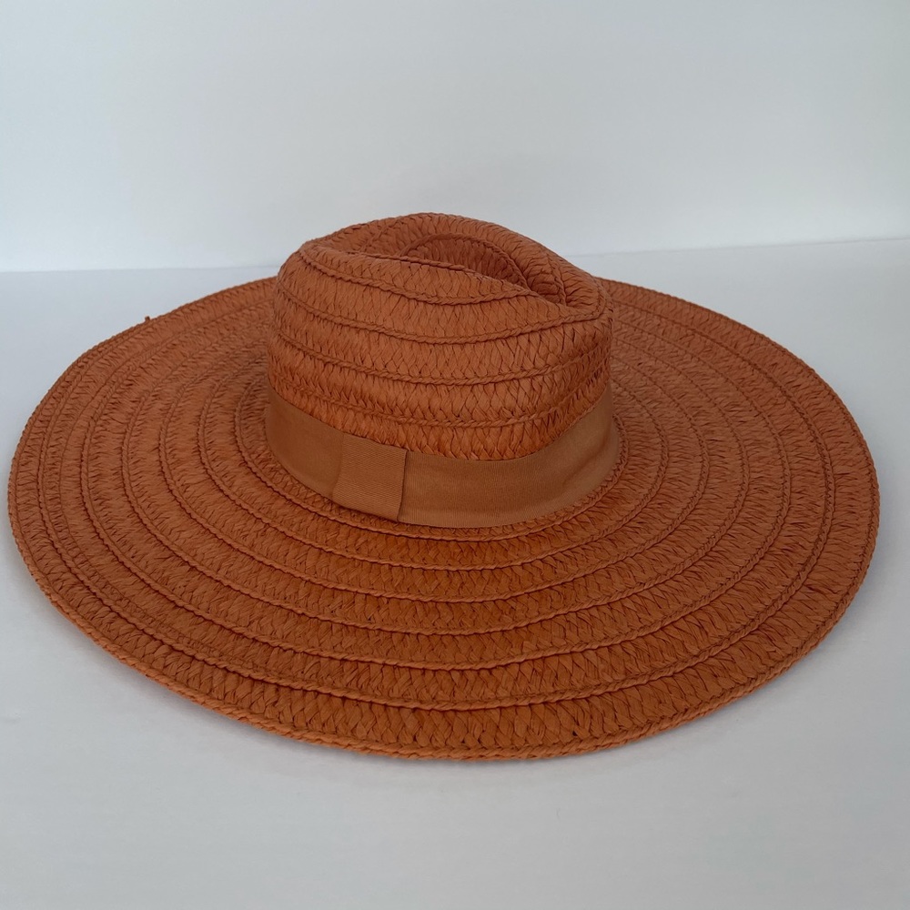 Forever 21 Faux Straw Hat- Orange Rust color